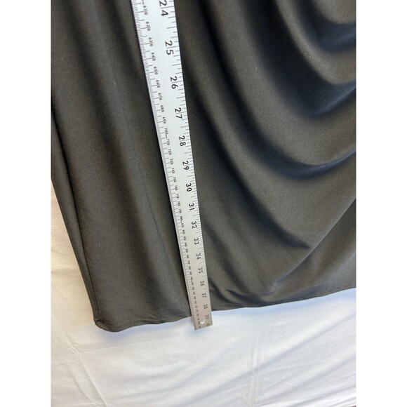 Lauren Ralph Lauren Ruched Sleeveless Sheath Dress Black Draped Women’s 10P - Picture 4 of 9